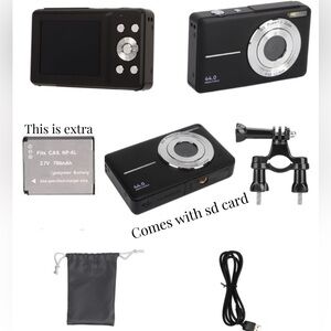 Compact Digital Camera 1080P 16X Zoom Digital Camera Case And Charger Included